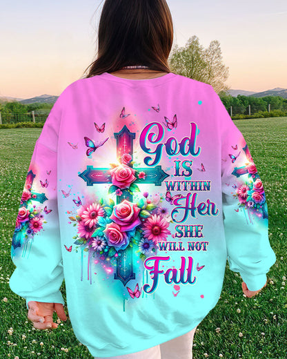 God Is Within Her Rose Cross Women's All Over Print - Tltw1212234