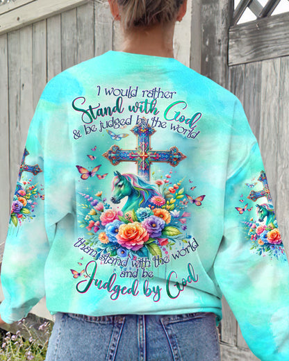 I Would Rather Stand With God Horse Women's All Over Print Shirt - Tltw0211234