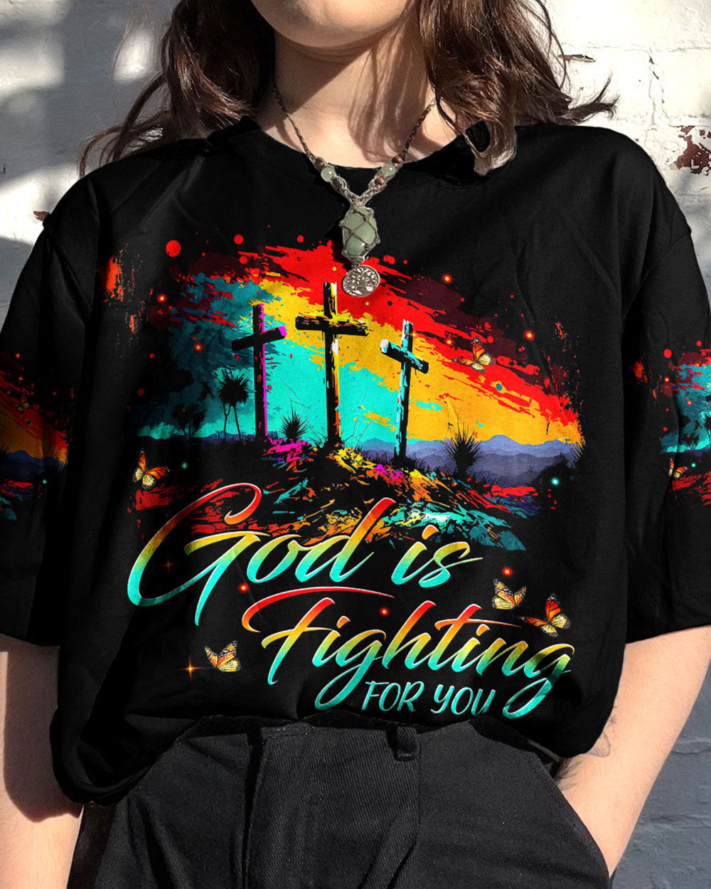 God Is Fighting For You Women's All Over Print Shirt - Tytm0707231