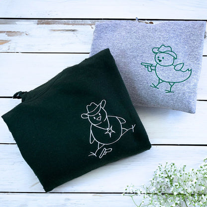 Couple Chicken Sweatshirt or Hoodie Matching, Custom Embroidered Valentine's Day Gifts for Couple
