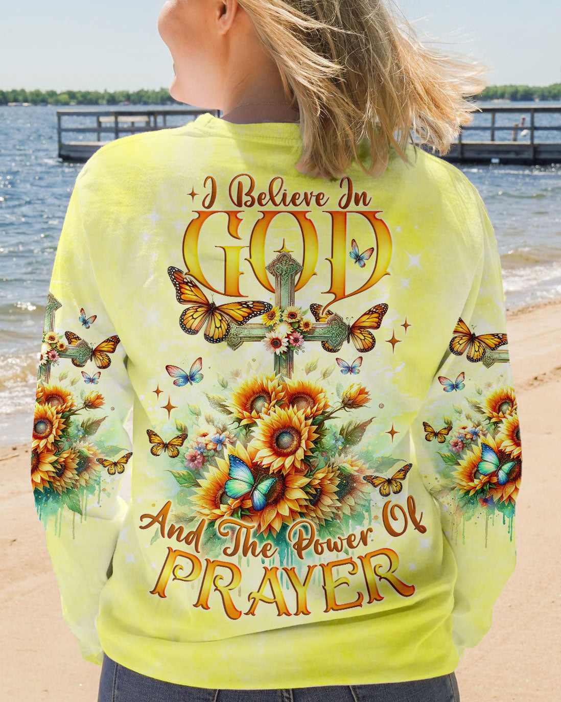 I Believe In God Sunflower Women's All Over Print Shirt - Tlno1111234