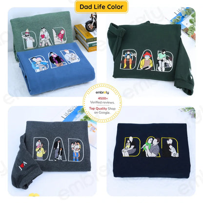 #Dadlife Custom Comic Photo Shirt, Sweatshirt or Hoodie, Embroidered Father’s Day Gift for Dad