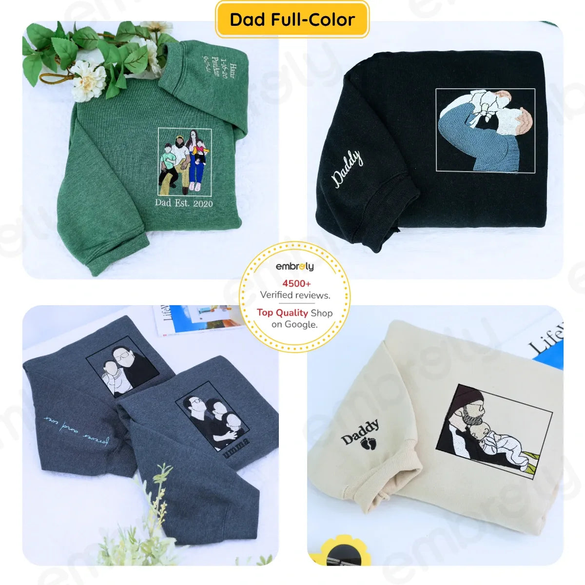 #Dadlife Custom Comic Photo Shirt, Sweatshirt or Hoodie, Embroidered Father’s Day Gift for Dad