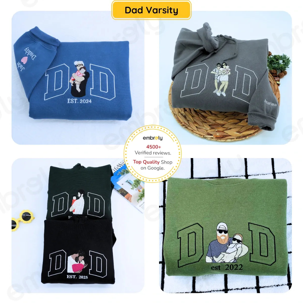 #Dadlife Custom Comic Photo Shirt, Sweatshirt or Hoodie, Embroidered Father’s Day Gift for Dad