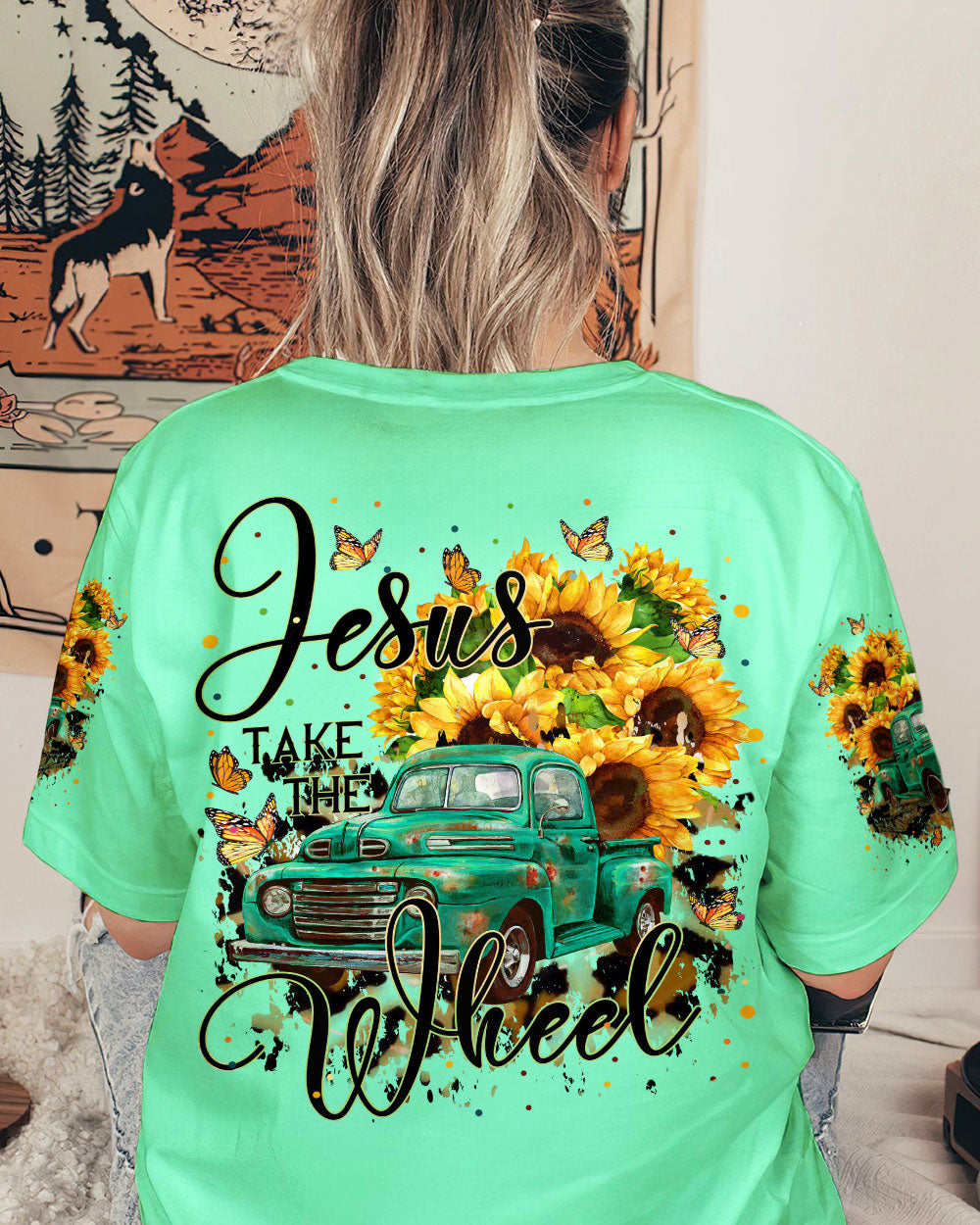 Jesus Take The Wheel Women's All Over Print Shirt - Tytm1011233