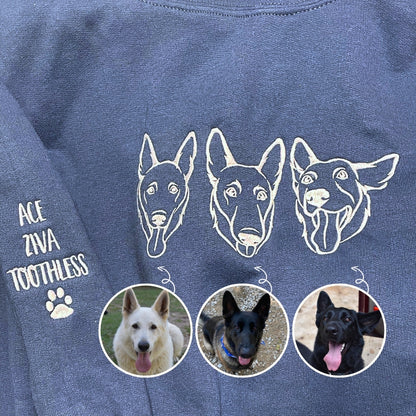 Beagle Sweatshirt or Hoodie, Custom Embroidered Gift from Photo Name