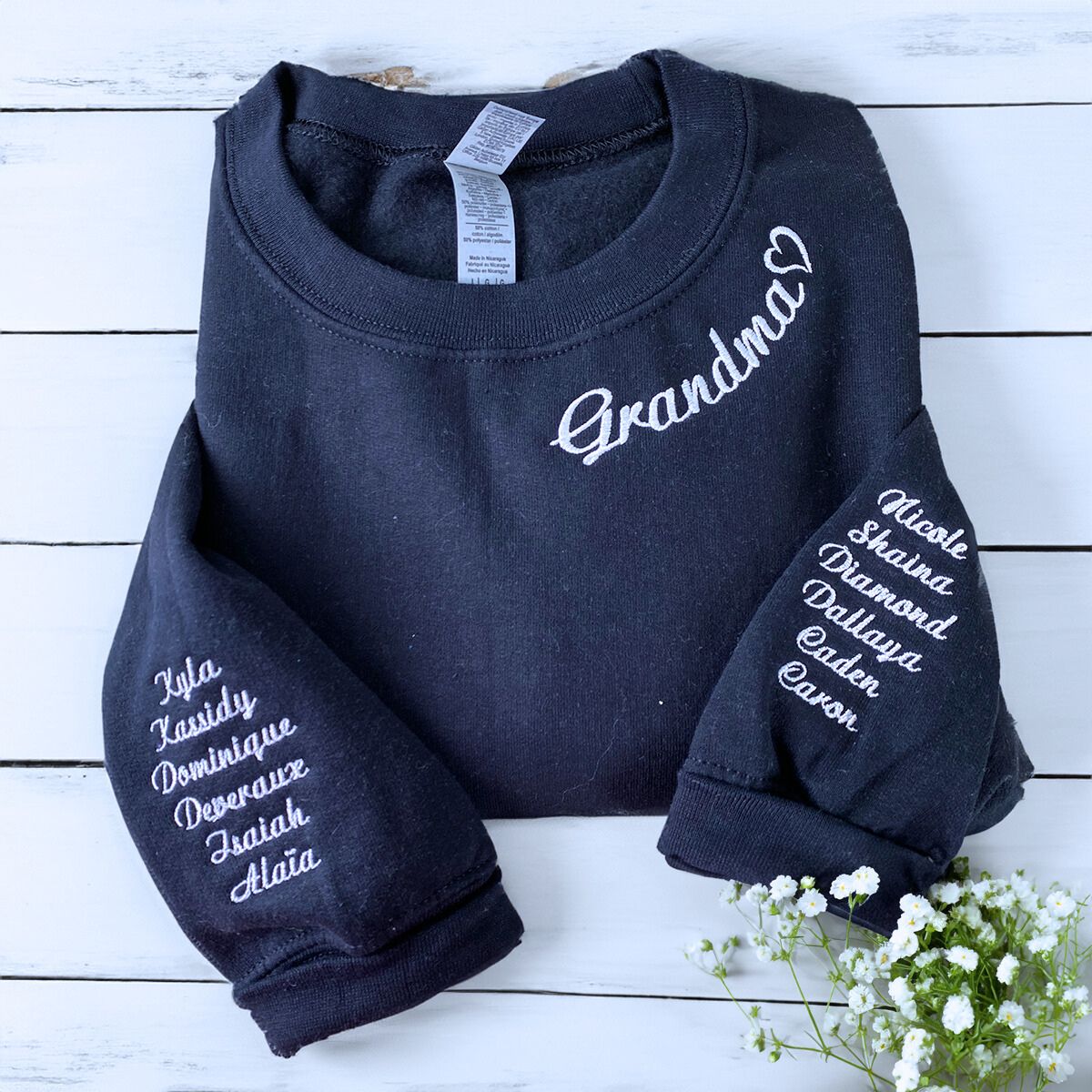 Aunt Life Sweatshirt or Hoodie with Children Names on Sleeve