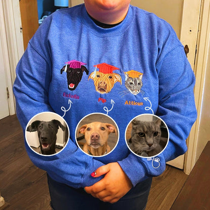 Beagle Sweatshirt or Hoodie, Custom Embroidered Gift from Photo Name