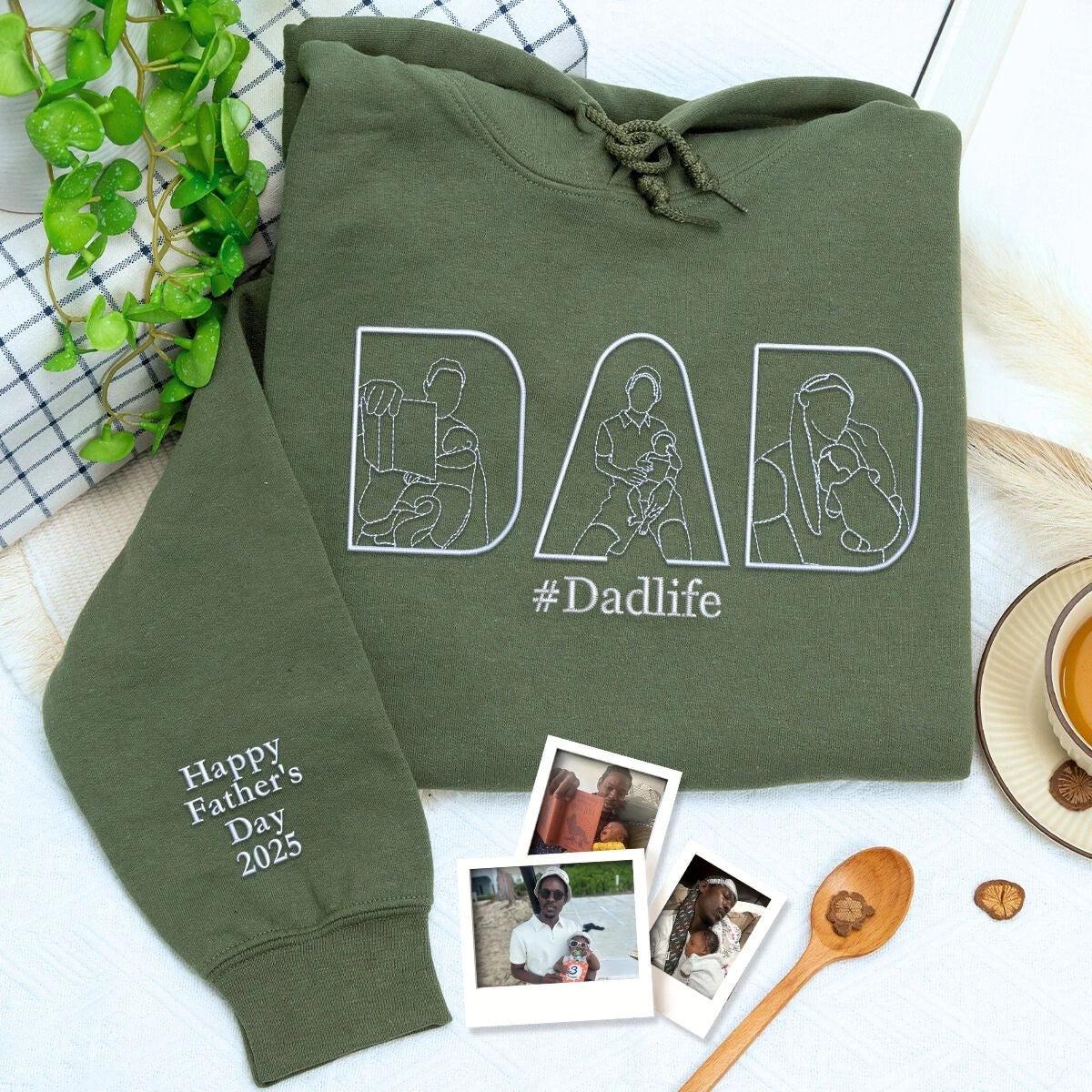#Dadlife Custom Comic Photo Shirt, Sweatshirt or Hoodie, Embroidered Father’s Day Gift for Dad