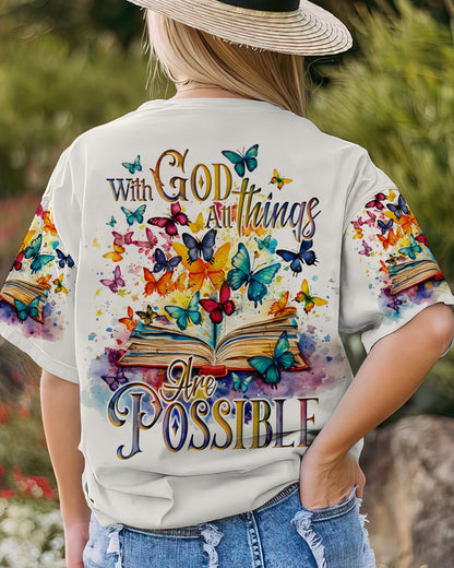 With God All Things Are Possible Women's All Over Print Shirt - Ty3009231