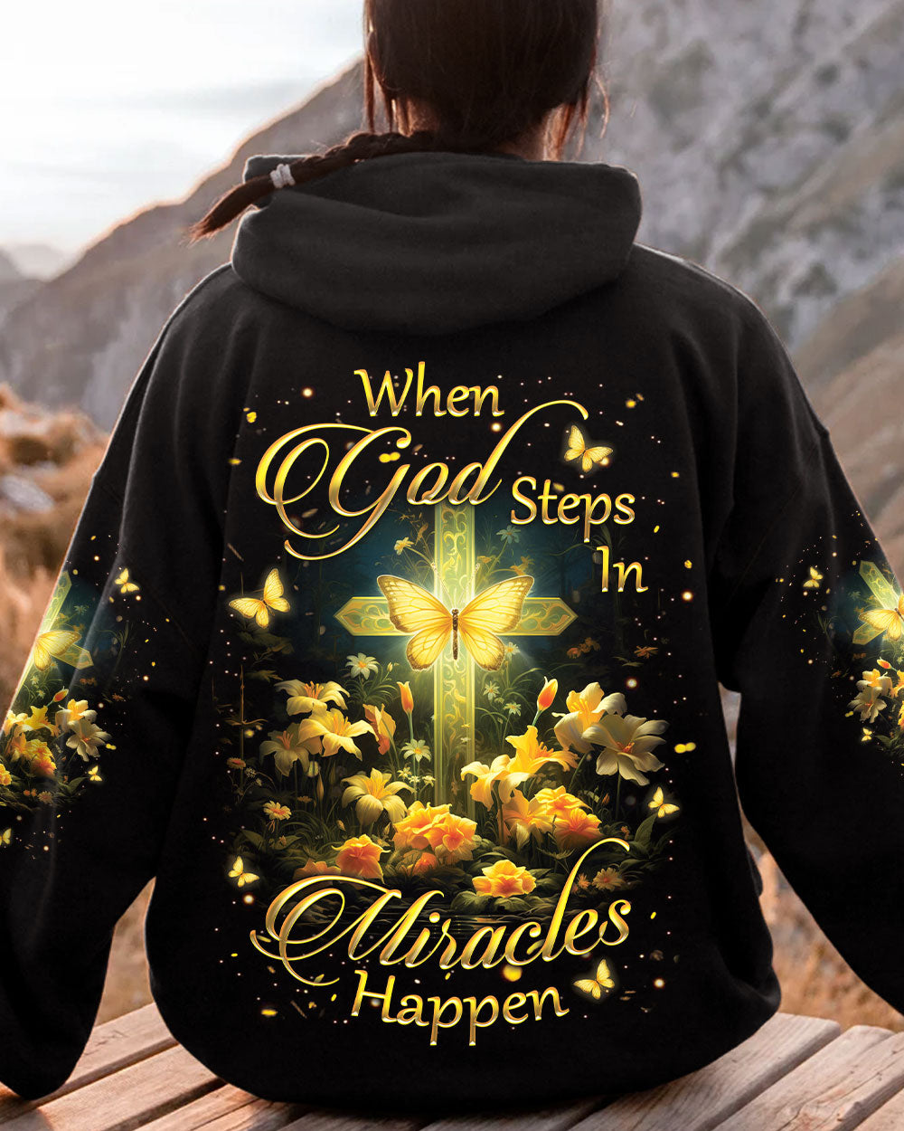 When God Steps In Miracles Happen Women's All Over Print Shirt - Yhkd1101242