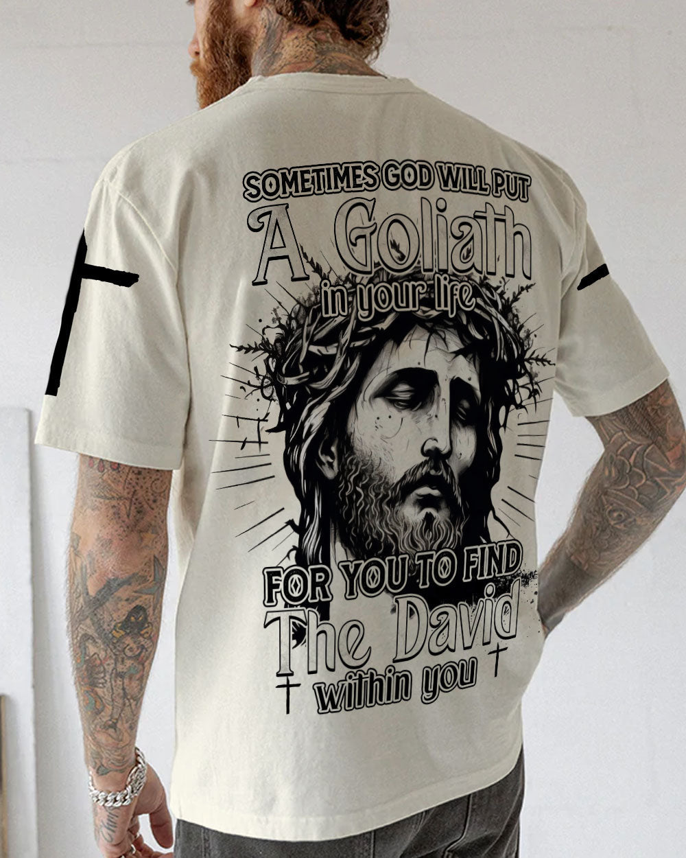 Sometimes God Will Put A Goliath In Your Life Men's All Over Print Shirt - Tytm2807231