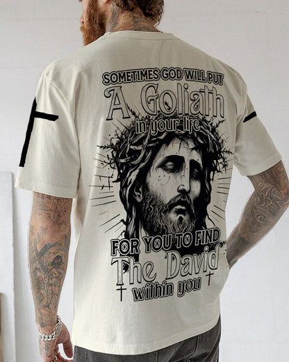 Sometimes God Will Put A Goliath In Your Life Men's All Over Print Shirt - Tytm2807231