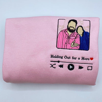 Custom Embroidered Music Lover Hoodie or Sweatshirt, Gift for Boyfriend Girlfriend