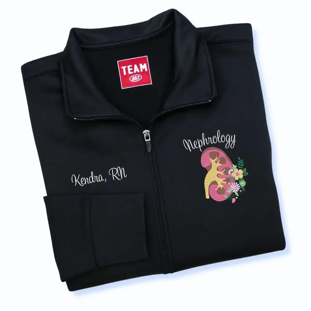 Custom Embroidered Nephrology Nurse Jacket – Personalized RN Gift for Graduation or Nurse Week
