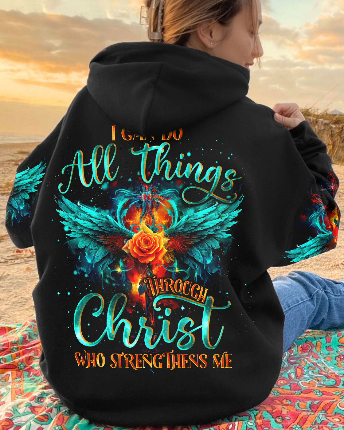 I Can Do All Things Through Christ Wings Women's All Over Print Shirt - Tlno1610234