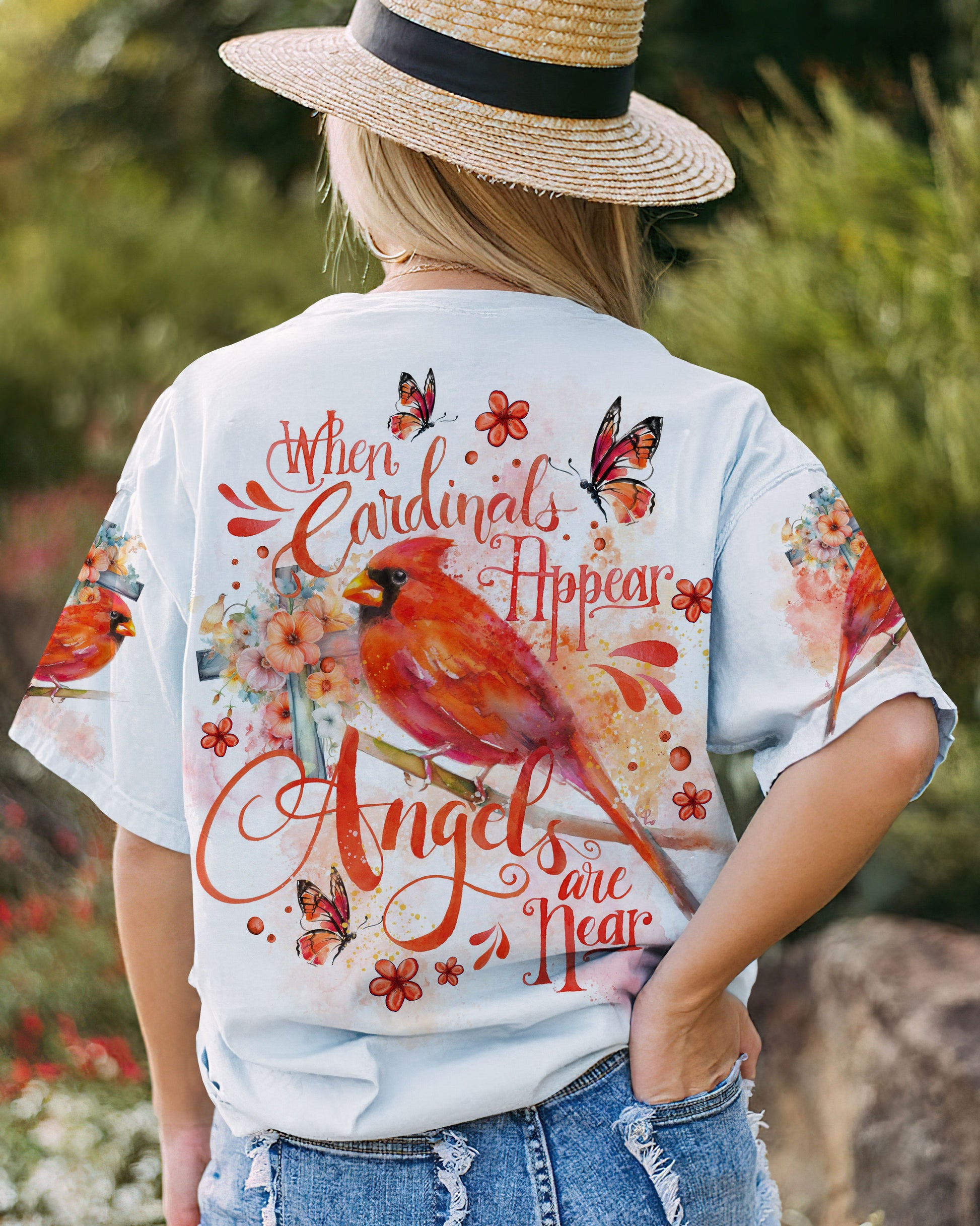 When Cardinals Appear Angels Are Near Women's All Over Print Shirt - Tlno1707237