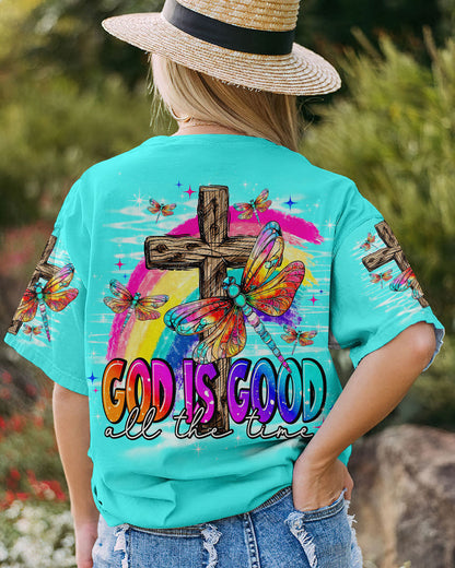 God Is Good Dragonfly Women's All Over Print Shirt - Tlno1409234