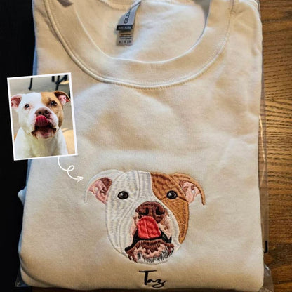 Chihuahua Sweatshirt or Hoodie, Custom Embroidered Gift from Photo Name