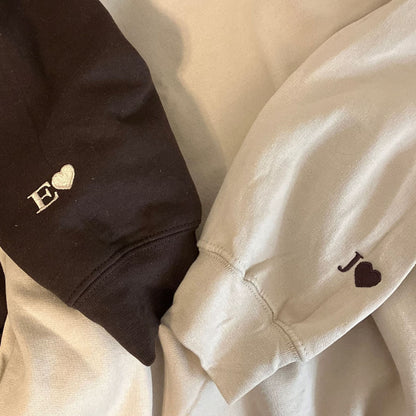 Custom Embroidered Roman Numeral Sweatshirt, Personalized Anniversary Gift for Matching Couples