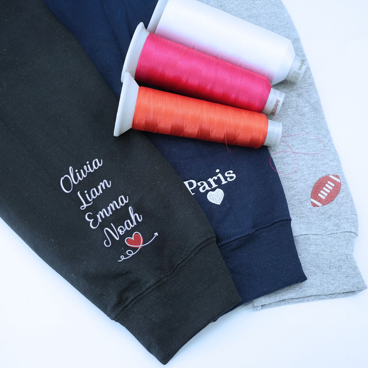 Aunt Sweatshirt or Hoodie with Niece or Nephew Names on Sleeve, Custom Embroidered Gift for Aunt