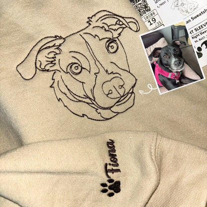 Boxer Sweatshirt or Hoodie, Custom Embroidered Gift from Photo Name