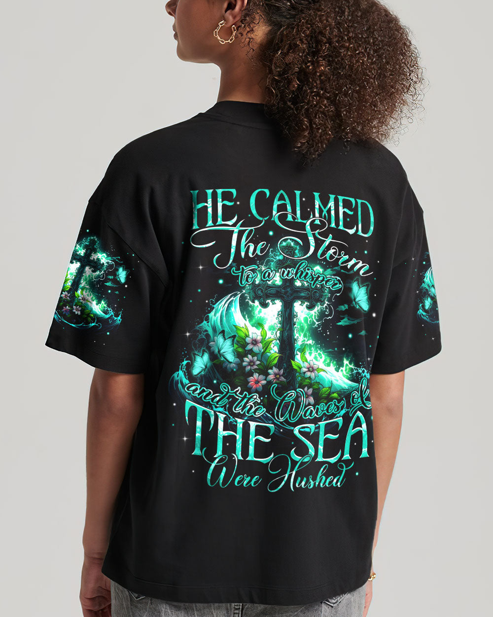 He Calmed The Storm Women's All Over Print Shirt - Tytm1610234