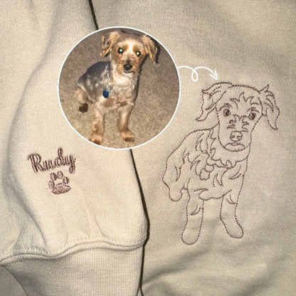 Beagle Sweatshirt or Hoodie, Custom Embroidered Gift from Photo Name
