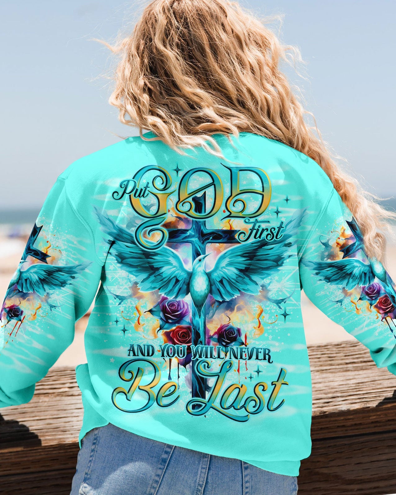 Put God First Women's All Over Print Shirt - Tlno1710233