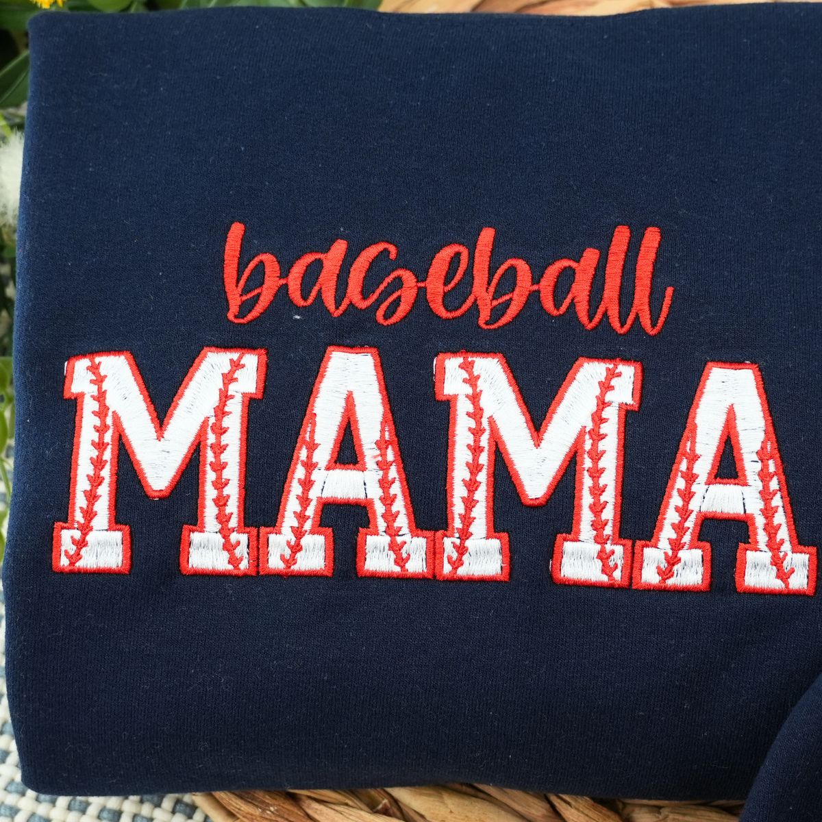 Baseball Mama Sweatshirt, Custom Embroidered Gifts for Baseball Mom