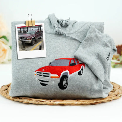 Custom Embroidered Car Hoodie, Sweatshirt, Personalized Car Gifts for Him