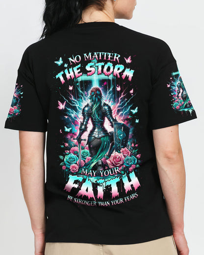 No Matter The Storm Warrior Women's All Over Print Shirt - Tlnz1512232