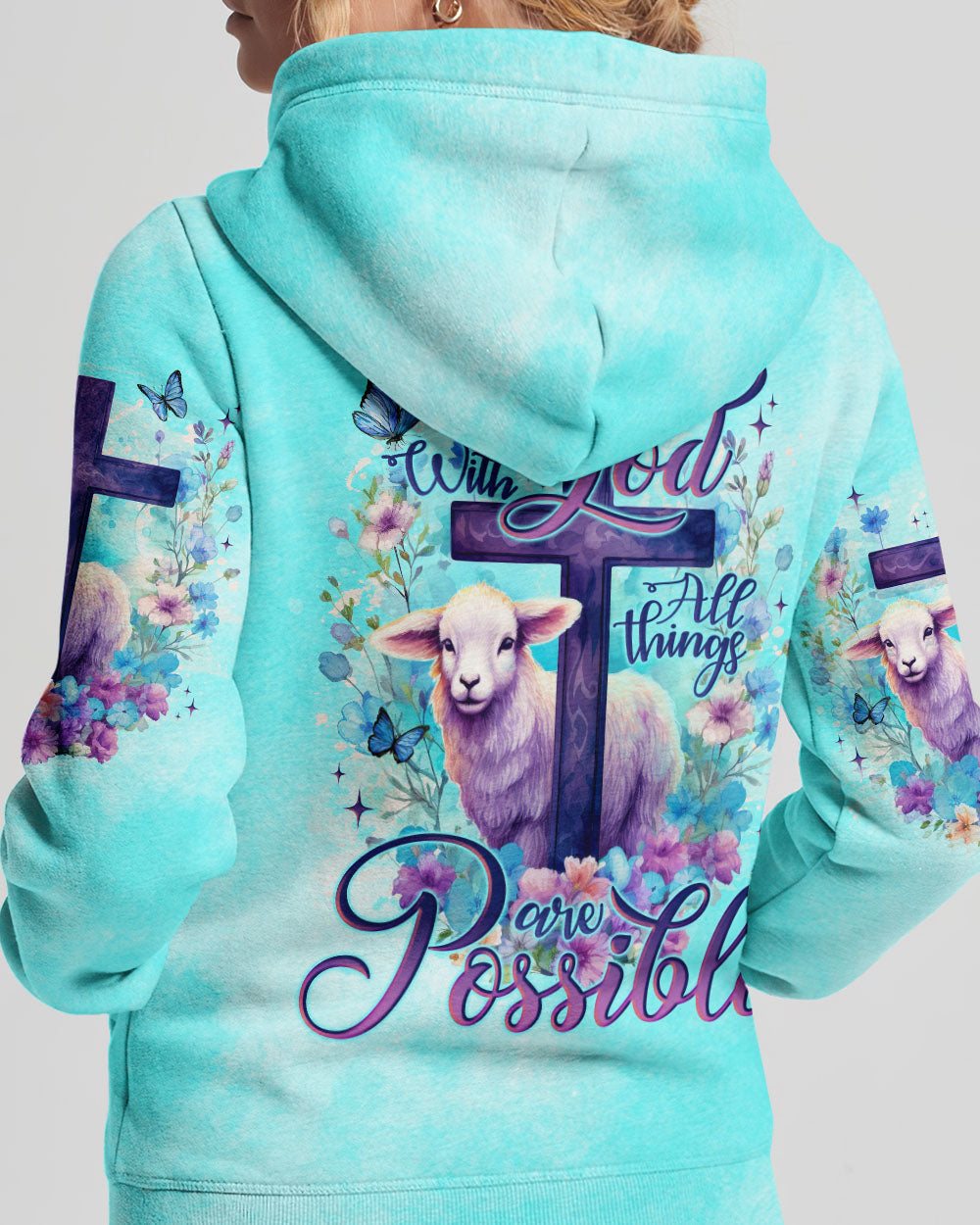 With God All Things Are Possible Lamb Women's All Over Print Shirt - Tlno0510231