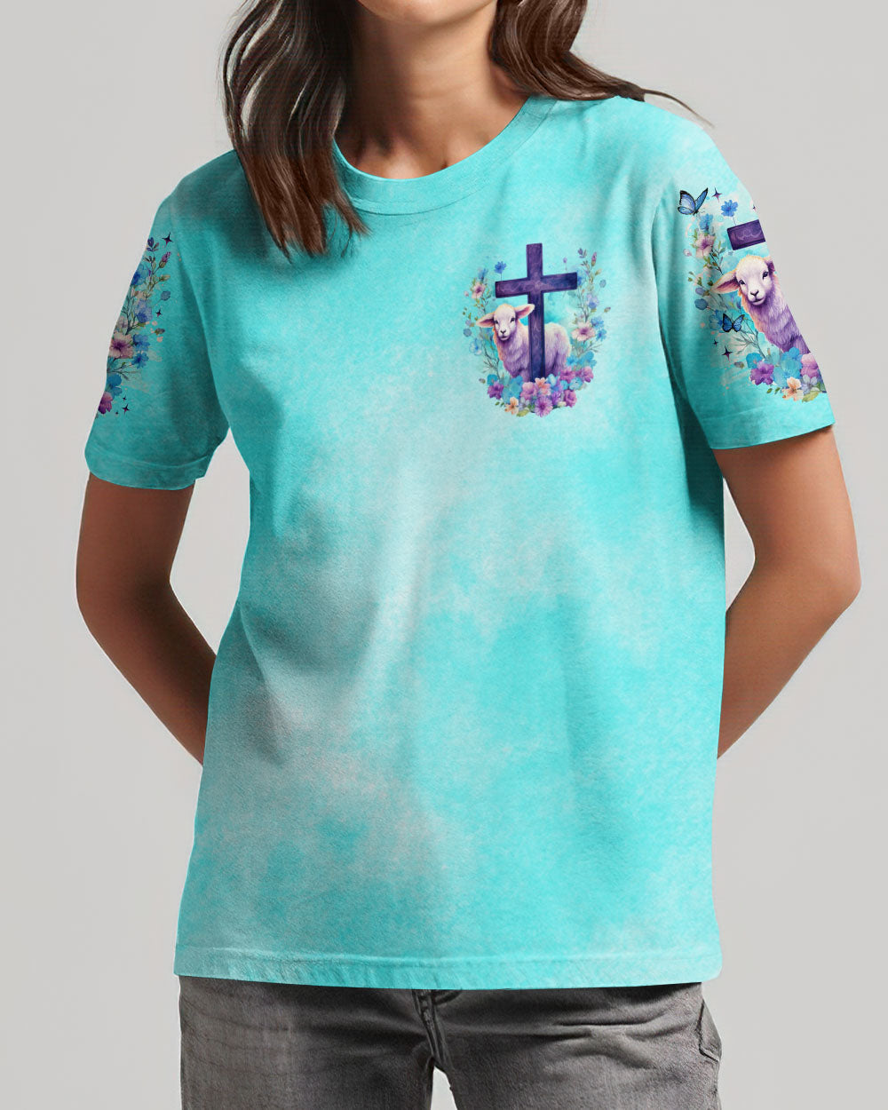 With God All Things Are Possible Lamb Women's All Over Print Shirt - Tlno0510231