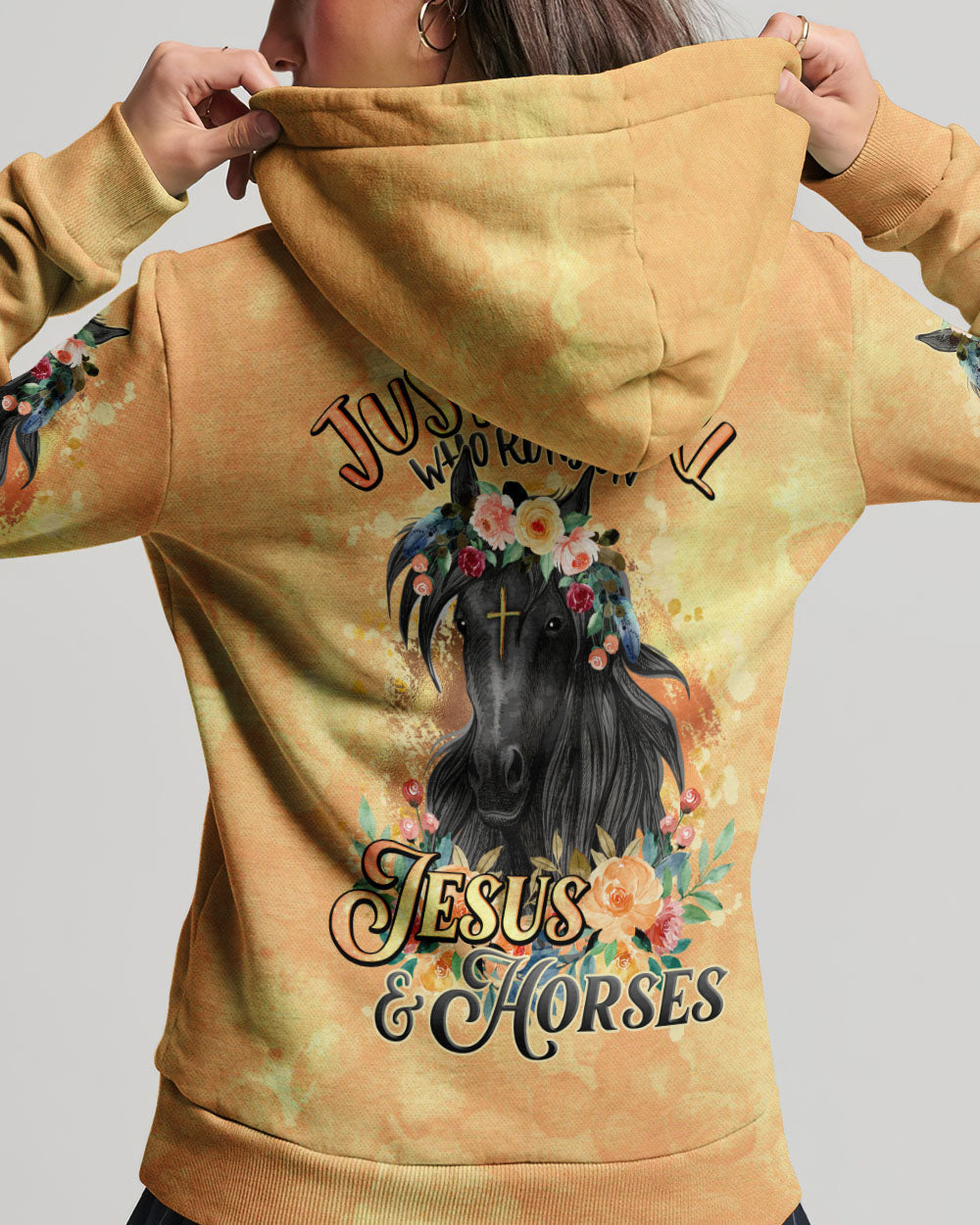 Runs On Jesus And Horses Women's All Over Print - Tlno0610234