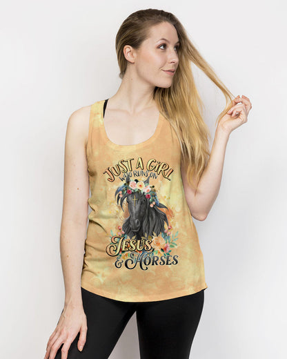 Runs On Jesus And Horses Women's All Over Print - Tlno0610234