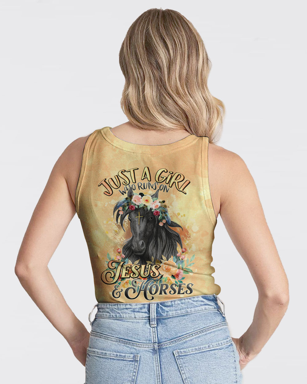 Runs On Jesus And Horses Women's All Over Print - Tlno0610234