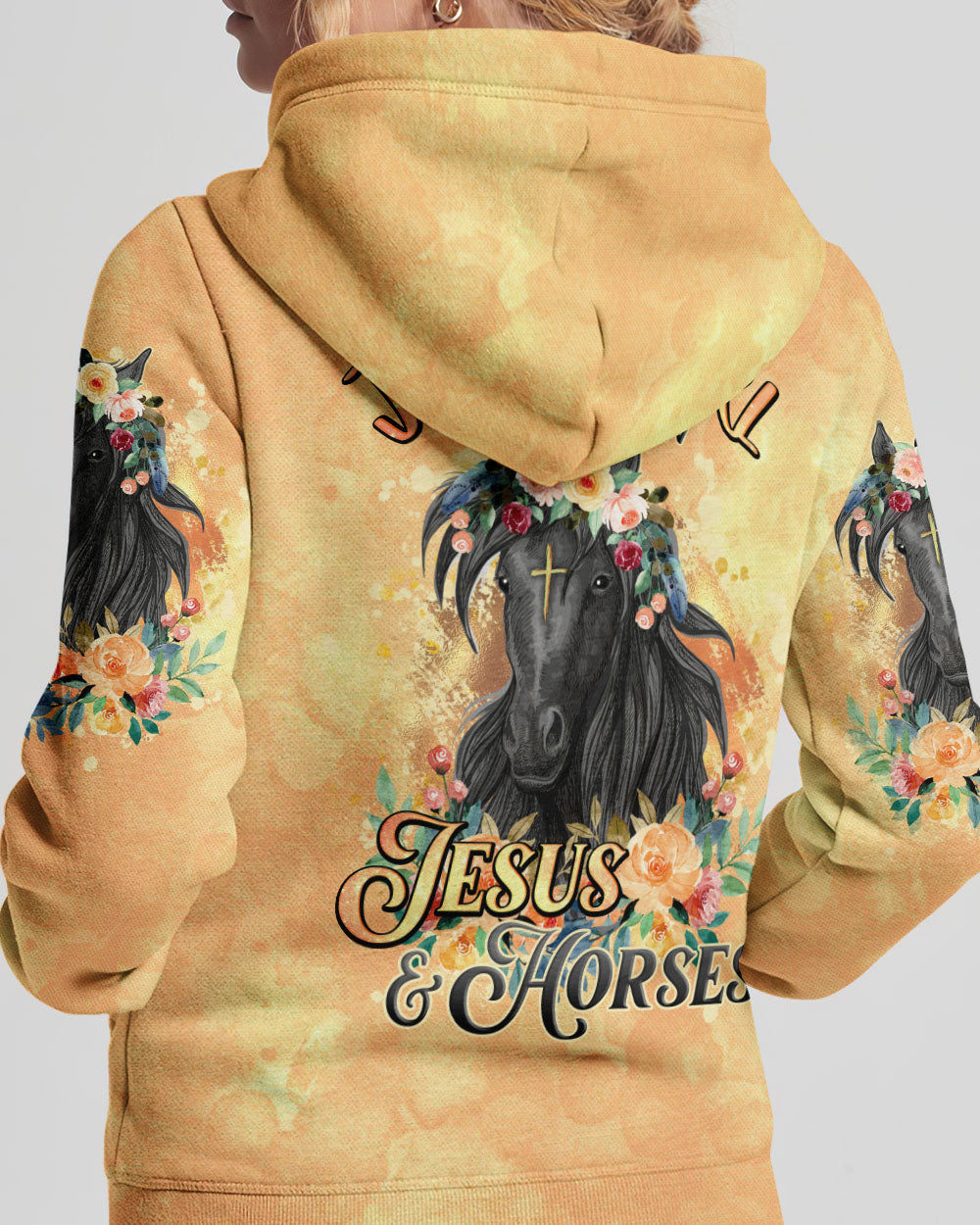 Runs On Jesus And Horses Women's All Over Print - Tlno0610234