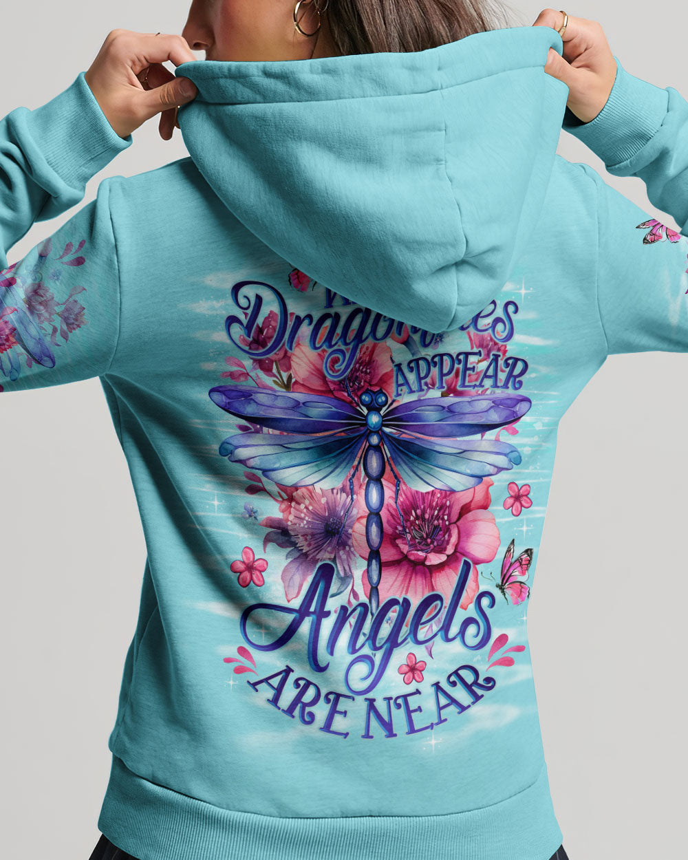 When Dragonflies Appear Angels Are Near Women's All Over Print Shirt - Tlno0909233