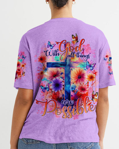 With God All Things Are Possible Women's All Over Print Shirt - Tlno1509234