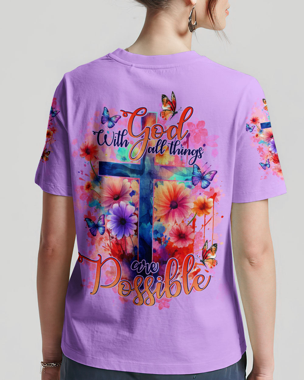 With God All Things Are Possible Women's All Over Print Shirt - Tlno1509234