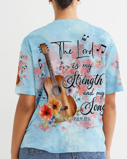 The Lord Is My Strength Guitar Women's All Over Print Shirt - Tlno1609234