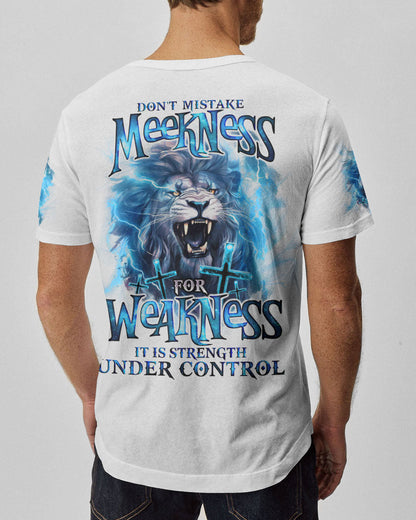 Don't Mistake Meekness Lion Men's All Over Print Shirt - Tlno1809234