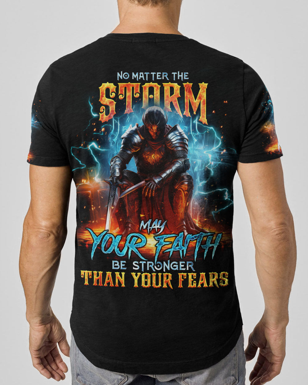 No Matter The Storm Warrior Men's All Over Print Shirt - Tlno2010234