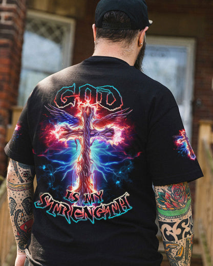 God Is My Strength Men's All Over Print Shirt - Tlno2309234