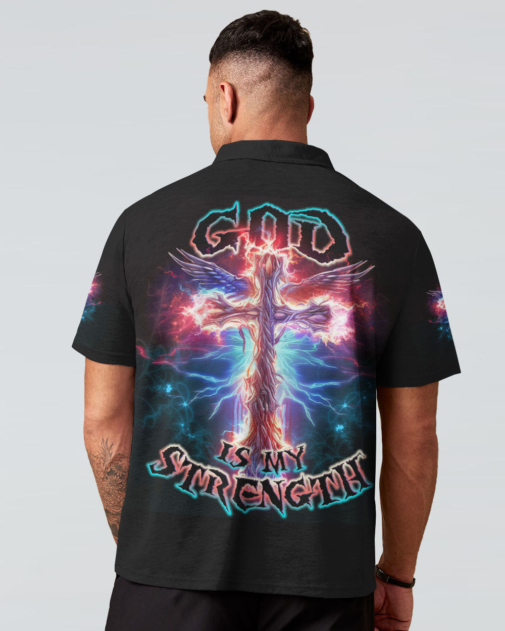 God Is My Strength Men's All Over Print Shirt - Tlno2309234