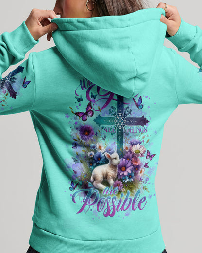 With God All Things Are Possible Lamb Women's All Over Print Shirt - Tlno2512234