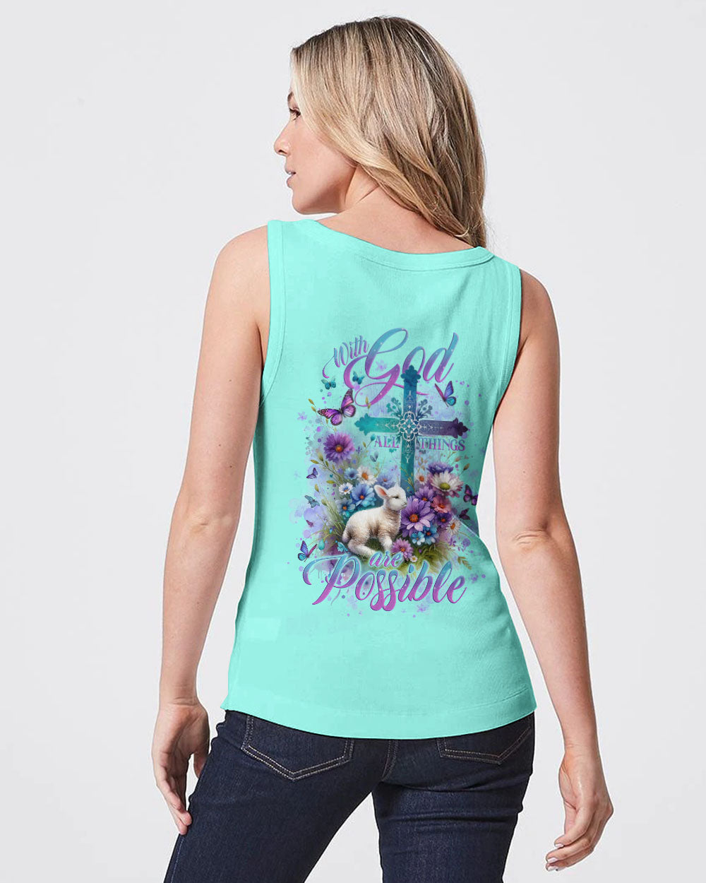 With God All Things Are Possible Lamb Women's All Over Print Shirt - Tlno2512234