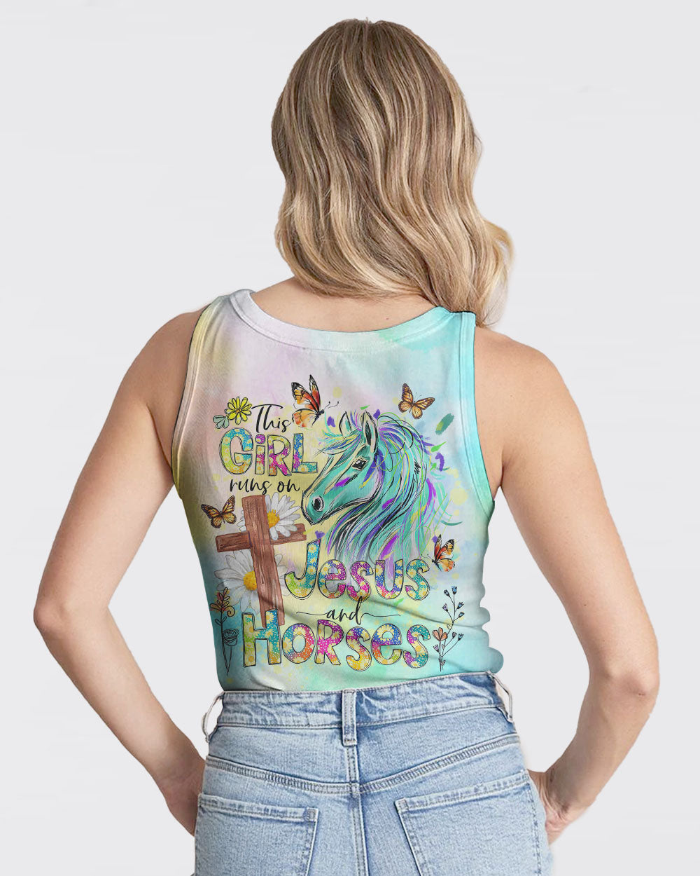 Runs On Jesus And Horses Women's All Over Print Shirt - Tlno2909233