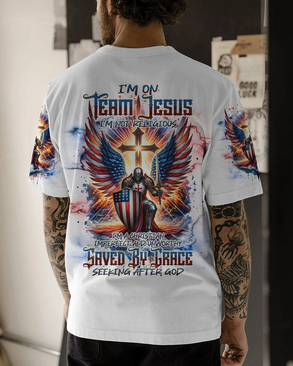 I'm On Team Jesus Warrior Men's All Over Print Shirt - Tlnt0603244